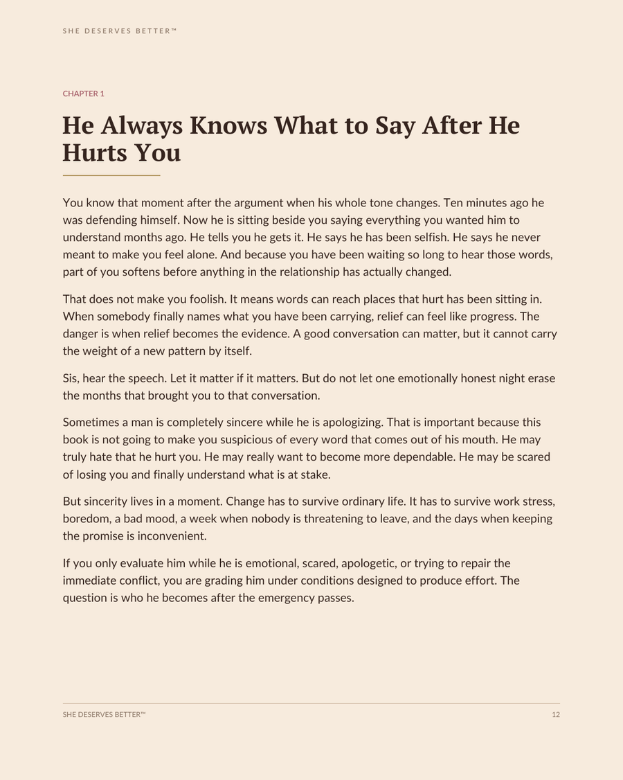 When His Actions Don't Match His Words preview - Chapter 1