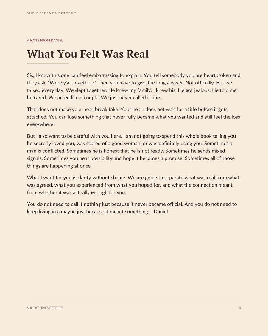 The Almost Relationship preview - A Note From Daniel