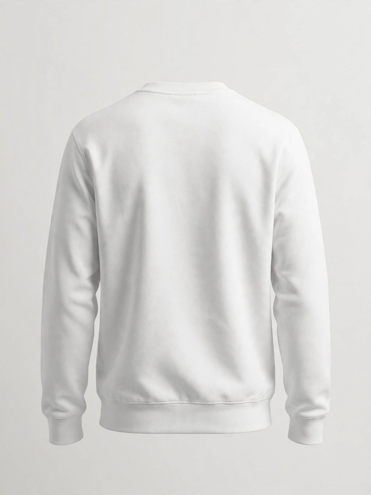 Choosing Me Again sweatshirt — WHITE crewneck, back view