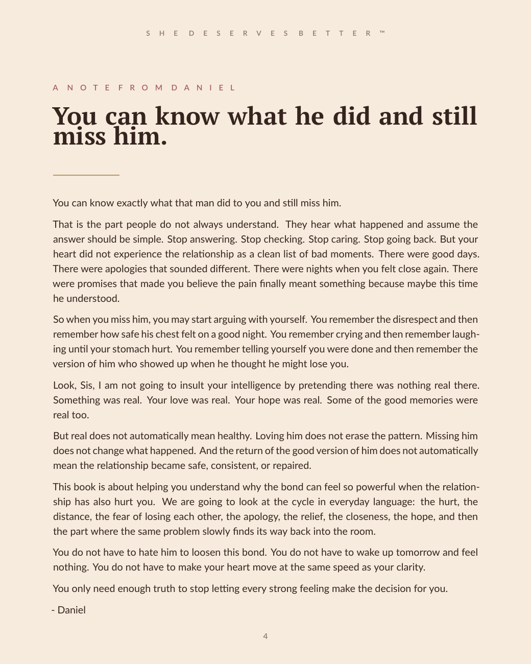 Breaking the Trauma Bond preview - A Note From Daniel