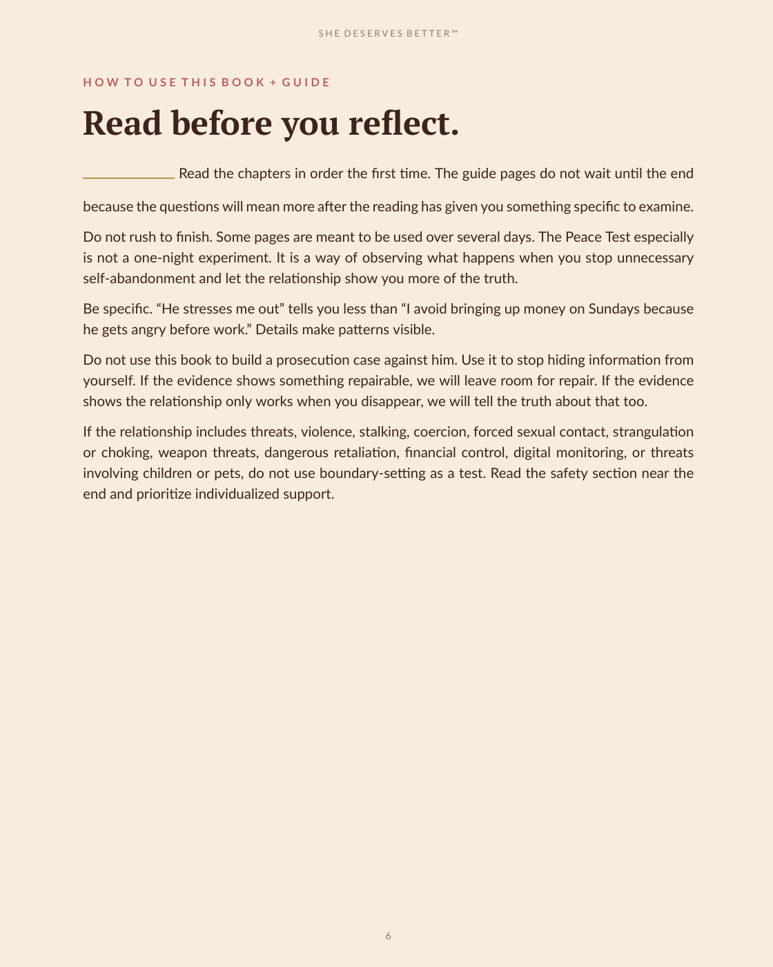 When Loving Him Starts Costing You Your Peace preview - how to use this Book + Guide