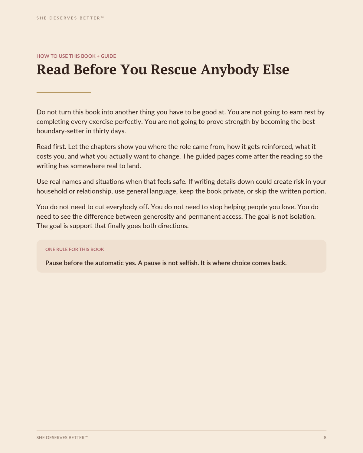 Done Being Strong preview - how to use this Book + Guide
