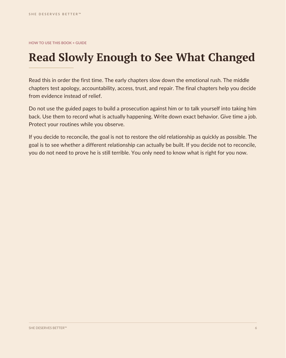 He Came Back… Now What? preview - how to use this Book + Guide