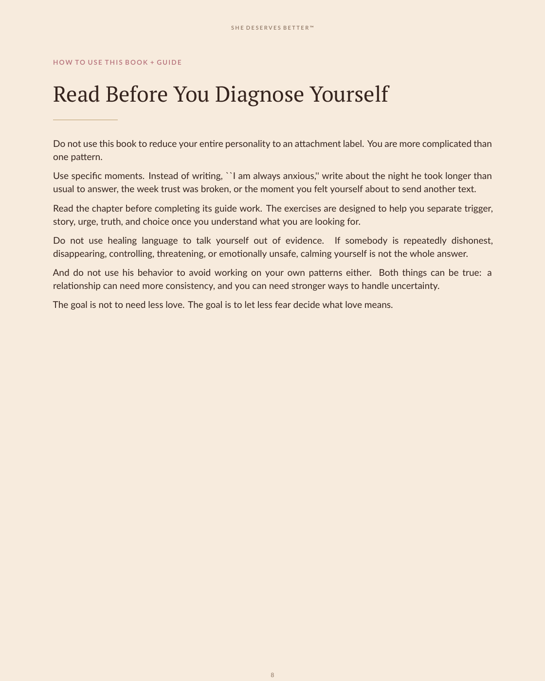 Healing Anxious Attachment preview - how to use this Book + Guide