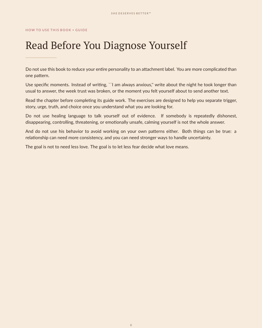 Healing Anxious Attachment preview - how to use this Book + Guide