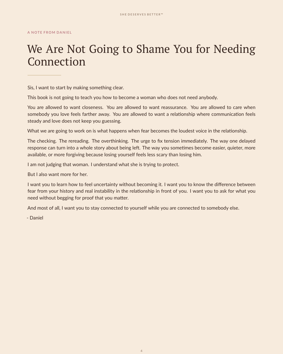 Healing Anxious Attachment preview - A Note From Daniel