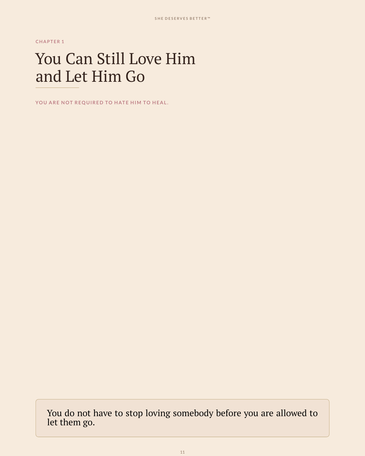 Letting Go of Someone You Love preview - Chapter 1