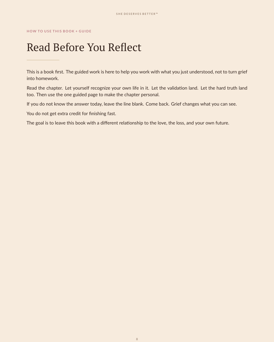 Letting Go of Someone You Love preview - how to use this Book + Guide
