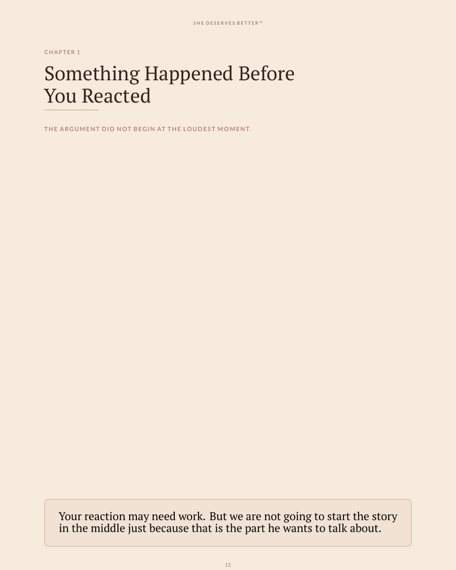 When He Blames You for Your Reaction preview - Chapter 1