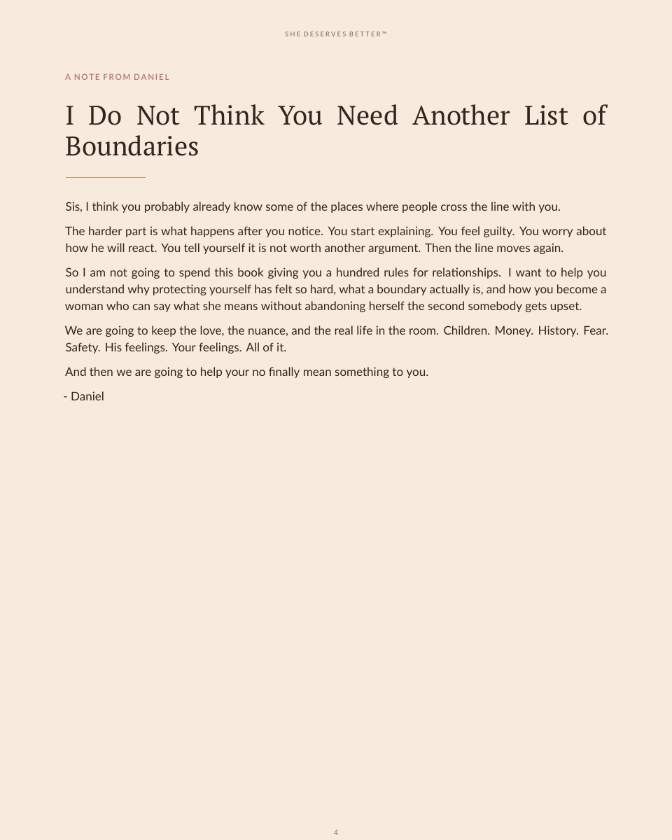 Setting Boundaries preview - A Note From Daniel