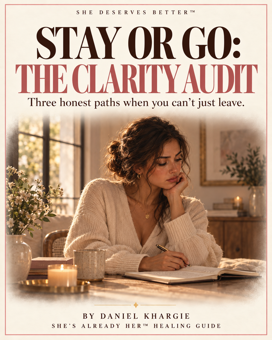 Stay or Go: The Clarity Audit — She Deserves Better healing guide cover