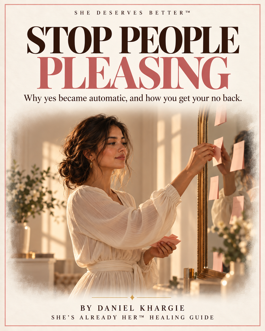 Stop People Pleasing — She Deserves Better healing guide cover