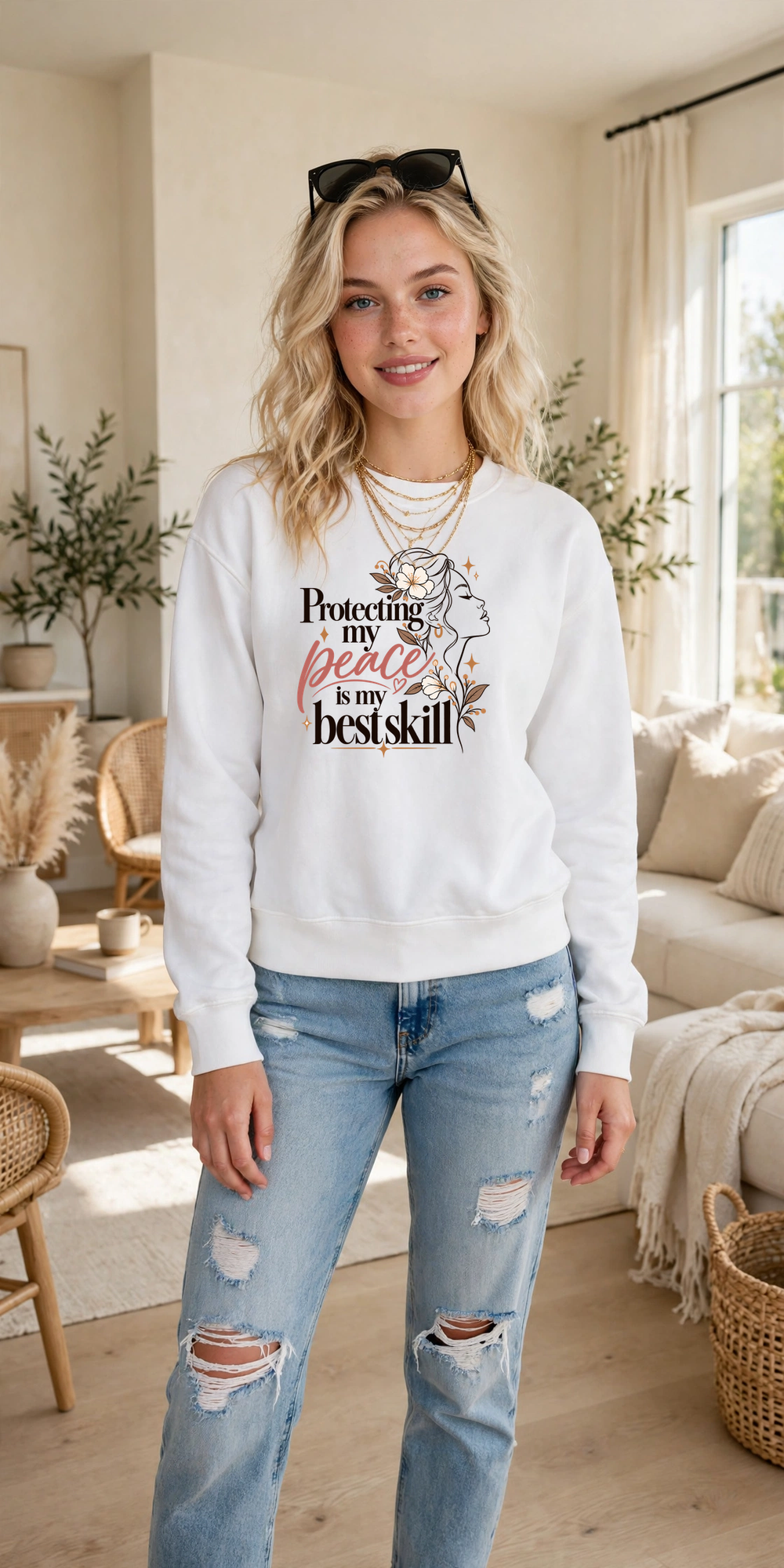 Protecting My Peace Is My Best Skill — Crewneck Sweatshirt