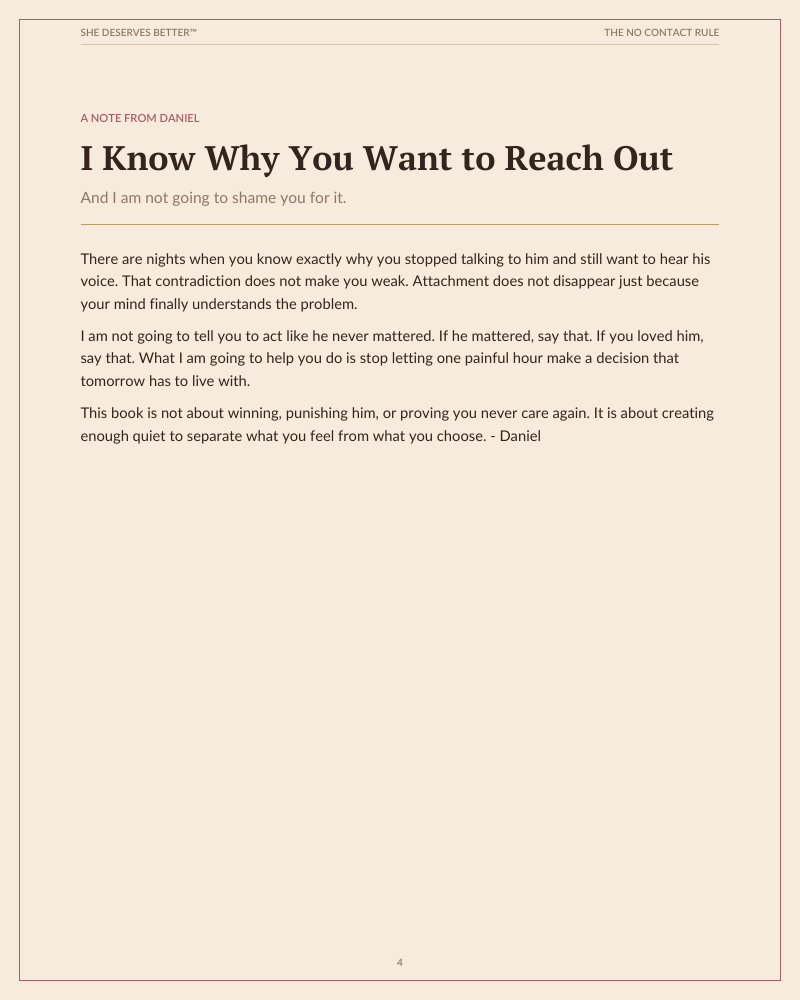 The No Contact Rule preview — A Note From Daniel