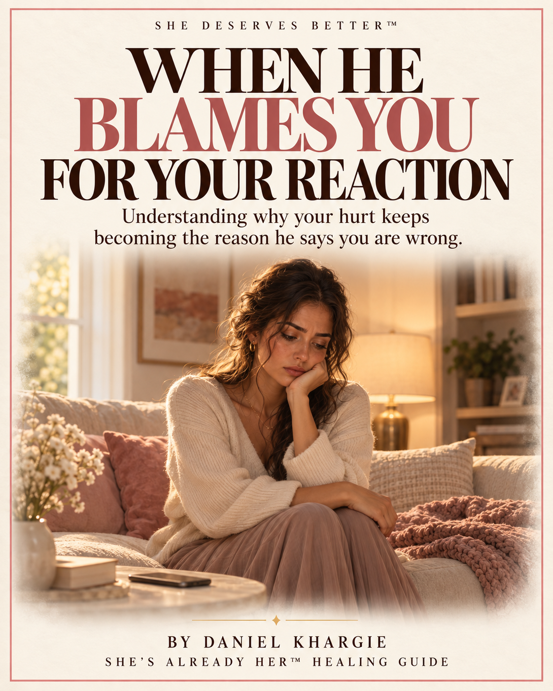 When He Blames You for Your Reaction — She Deserves Better healing guide cover