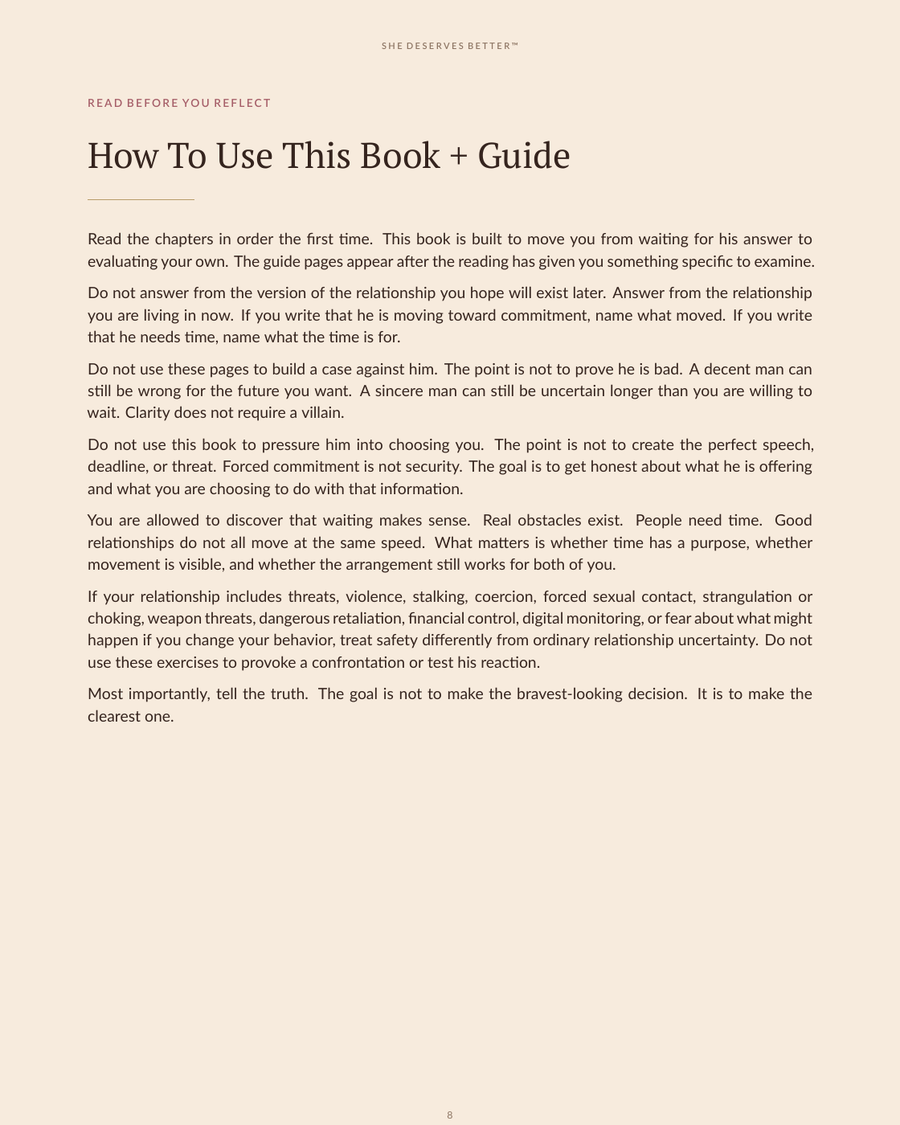 When He Won't Choose You preview - how to use this Book + Guide