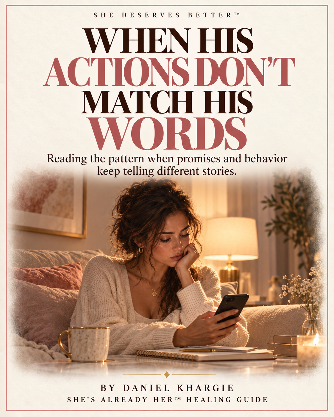 When His Actions Don't Match His Words — She Deserves Better healing guide cover