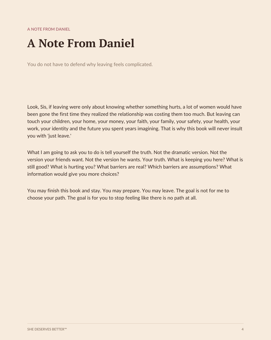 Why I Can't Just Leave preview - A Note From Daniel