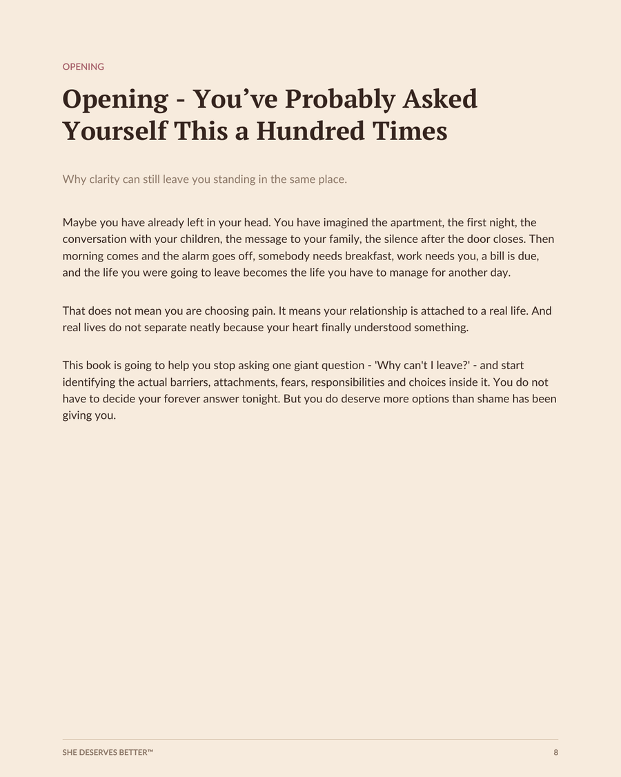 Why I Can't Just Leave preview - opening